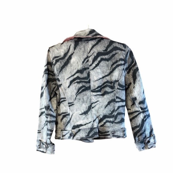 White House Black Market Animal Print Moto Jacket - Picture 3 of 8